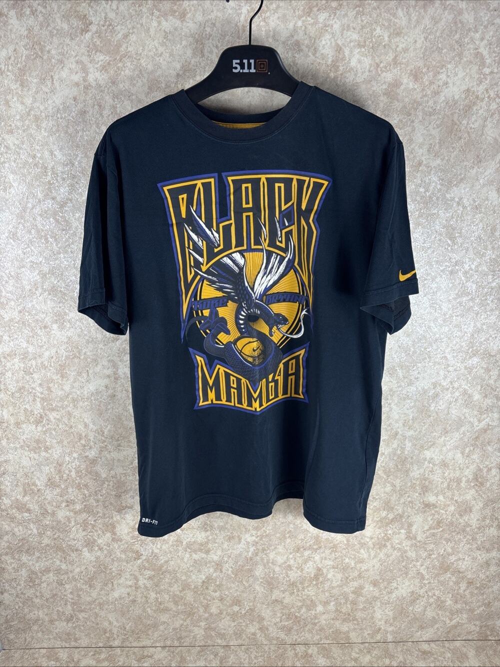 Nike Dri-Fitt Black Mamba T-Shirt Kobe Bryan Snake Men's XL Black